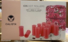 Calista Tools Ion Hot Rollers 12 - 1" Short, 1.25" Medium Clips Pink