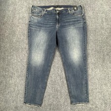 Silver Jeans Co. Elyse Skinny Jeans Womens 24W Medium Wash Mid Rise Blue Denim