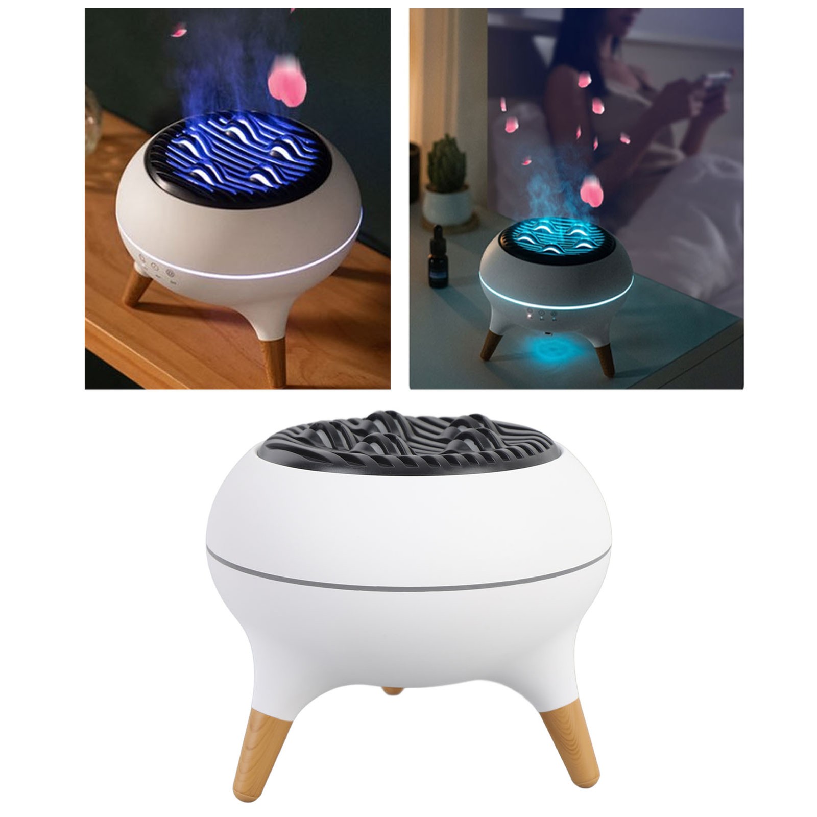 Flame Aromatherapy Diffuser Humidifier 7 Colors Light Essential Oil Diffuser