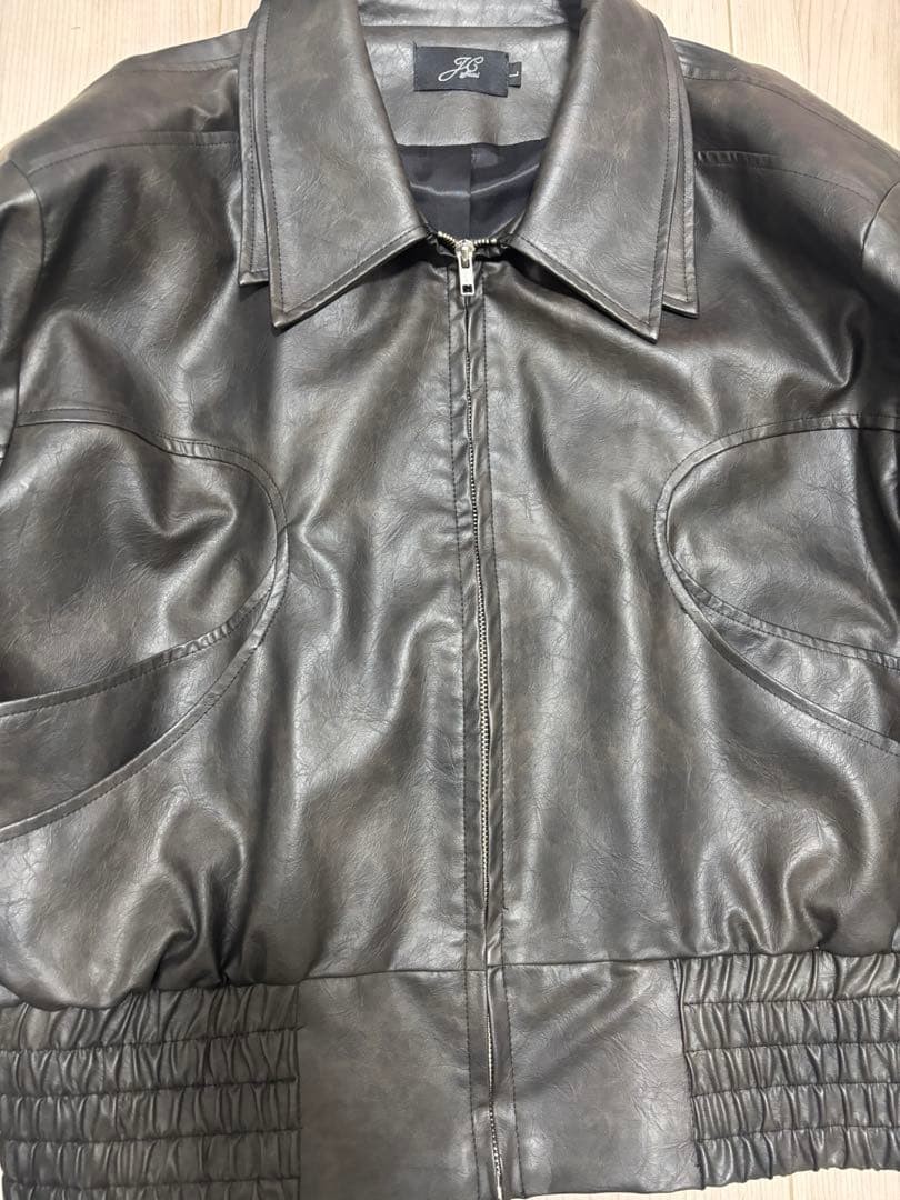 L Size Leather Jacket Jcaesar Studio Short Length - image 6