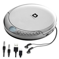 CD Player Portable with 60 Second Anti Skip, Stereo Earbuds, Includes Aux in