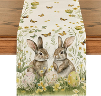 Artoid Mode Kaninchen Blumen Ostereier Ostern TischläUfer, FrüHling KüChe Tisch