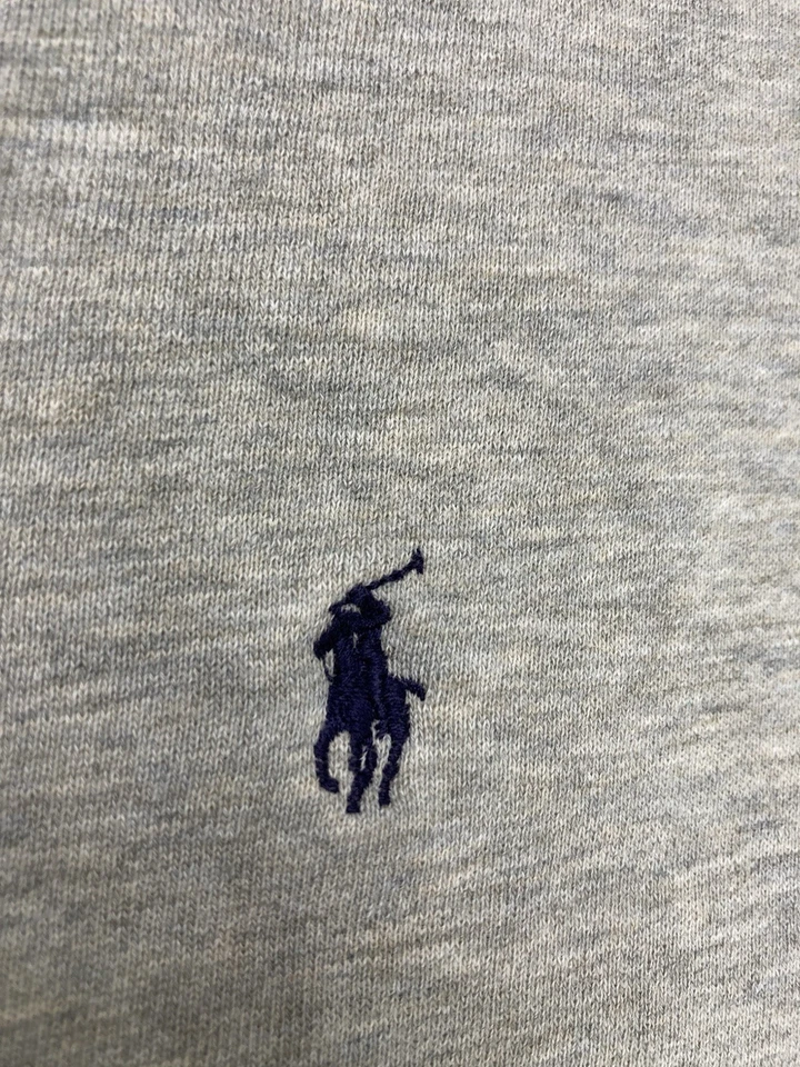 VINTAGE Polo Ralph Lauren Crewneck Sweatshirt Men Medium Gray Heather Pony 90s - Image 3 of 4