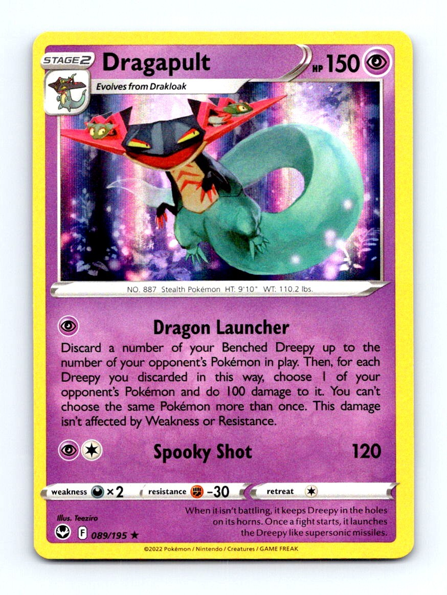 #89 2022 Silver Tempest ~ Dragapult HOLO RARE