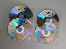 Sony VAIO Windows 7 Recovery Media Kit DVDs (4-Disc Set) VPCJ110FX Series OEM