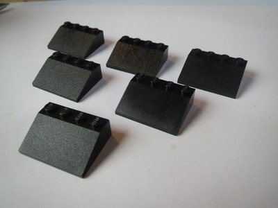 Lego  3297 Dachsteine 3x4x1  33°, 6 Stück schwarz, gut erhalten, Ebay-Bestpreis