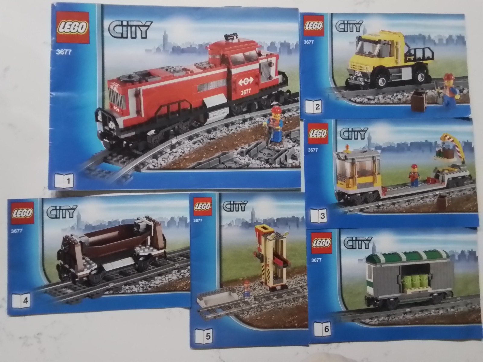 LEGO City Red Cargo Train (3677) instruction Manuals Only