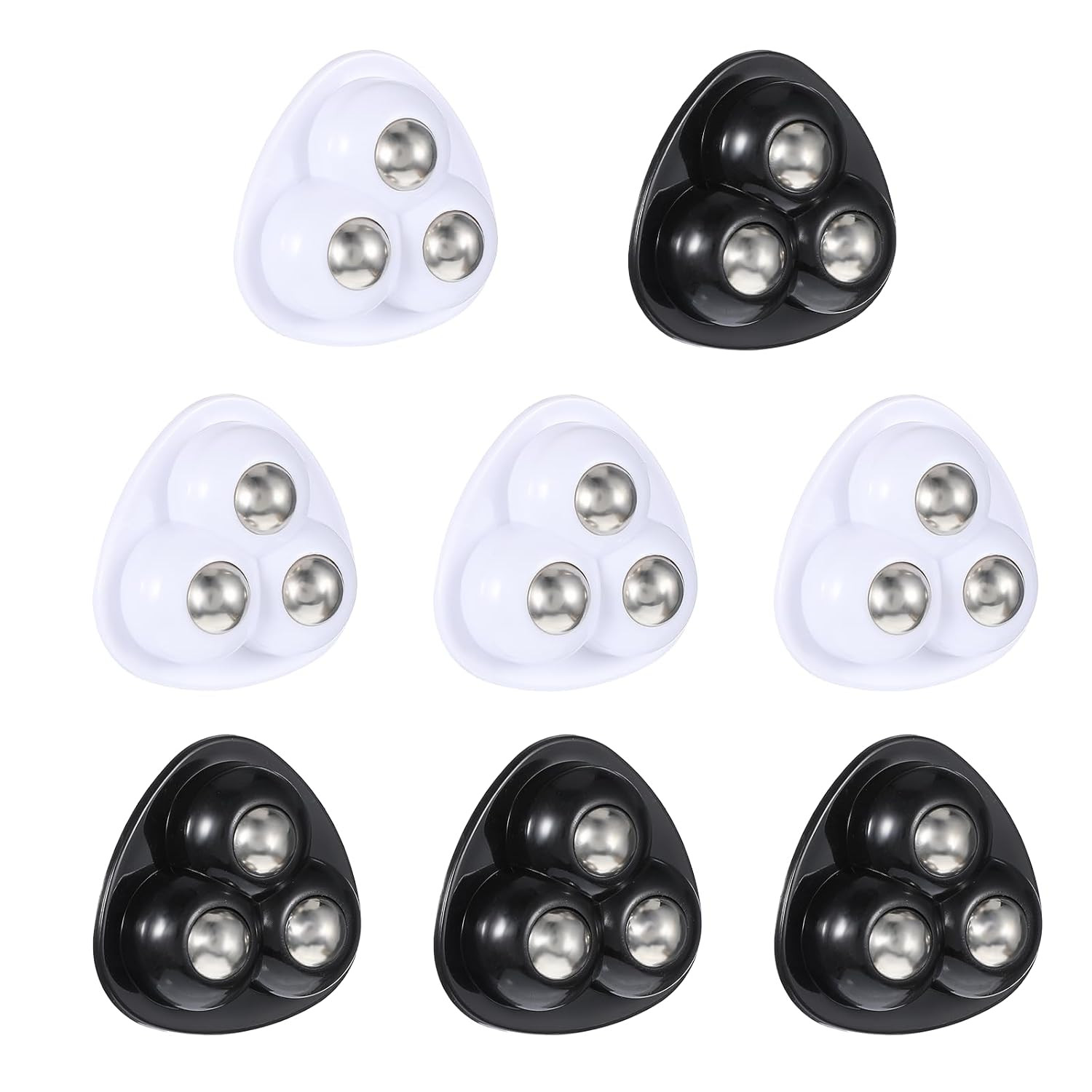 8Pcs Self Adhesive Mini Caster Wheels 360° Swivel Universal Wheel Sticky Pulley