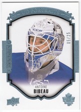 2015-16 Upper Deck UD Portraits Blue ANTOINE BIBEAU P-63 /25 Toronto Maple Leafs