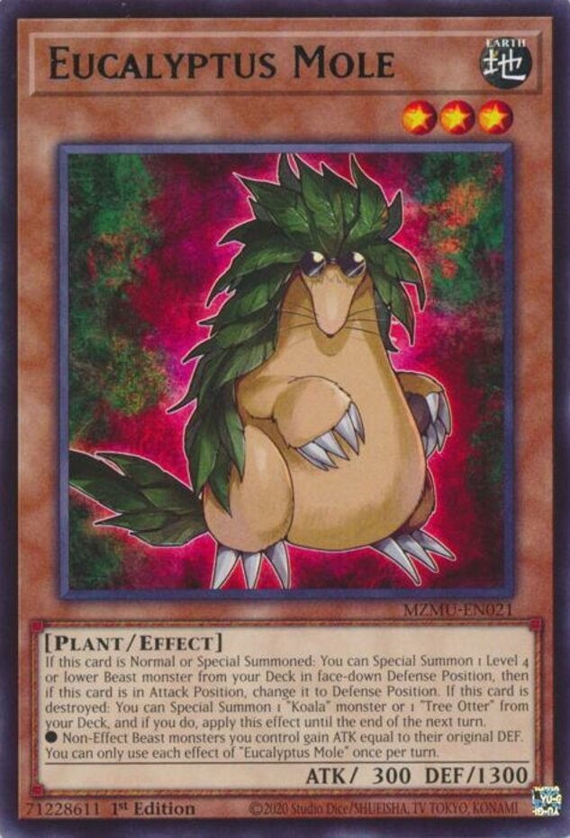 Eucalyptus Mole - MZMU-EN021 - Rare - 1st Edition Near Mint, English Yugioh!
