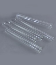CINQUE PROVETTE LABORATORIO IN VETRO SOTTILISSIMO
