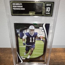 Panini 2021 Absolute Micah Parsons #158 Rookie Green GMA 10 Dallas Cowboys