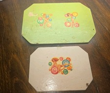 Meyercord Vintage Beauty Bubble Pin-Up Water Decalcomania anni 40-50 Hot Pads Trivets