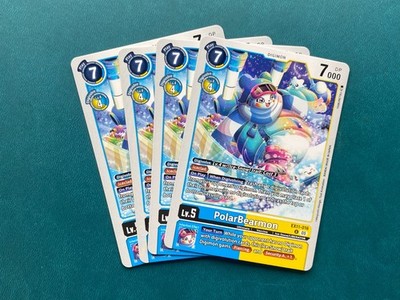 PolarBearmon EX11-016 Playset Dawn of Liberator Digimon Card Game x4