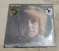 HELEN REDDY Lp . I am woman . IN SHRINK, Hype Sticker, SEARS Store . Vinyl  VG++