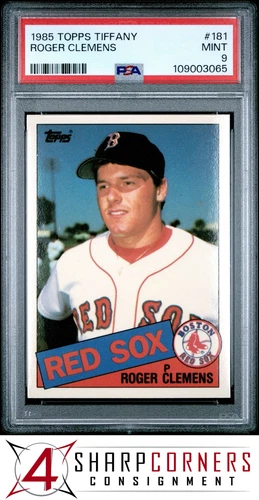 1985 TOPPS TIFFANY #181 ROGER CLEMENS RC RED SOX PSA 9