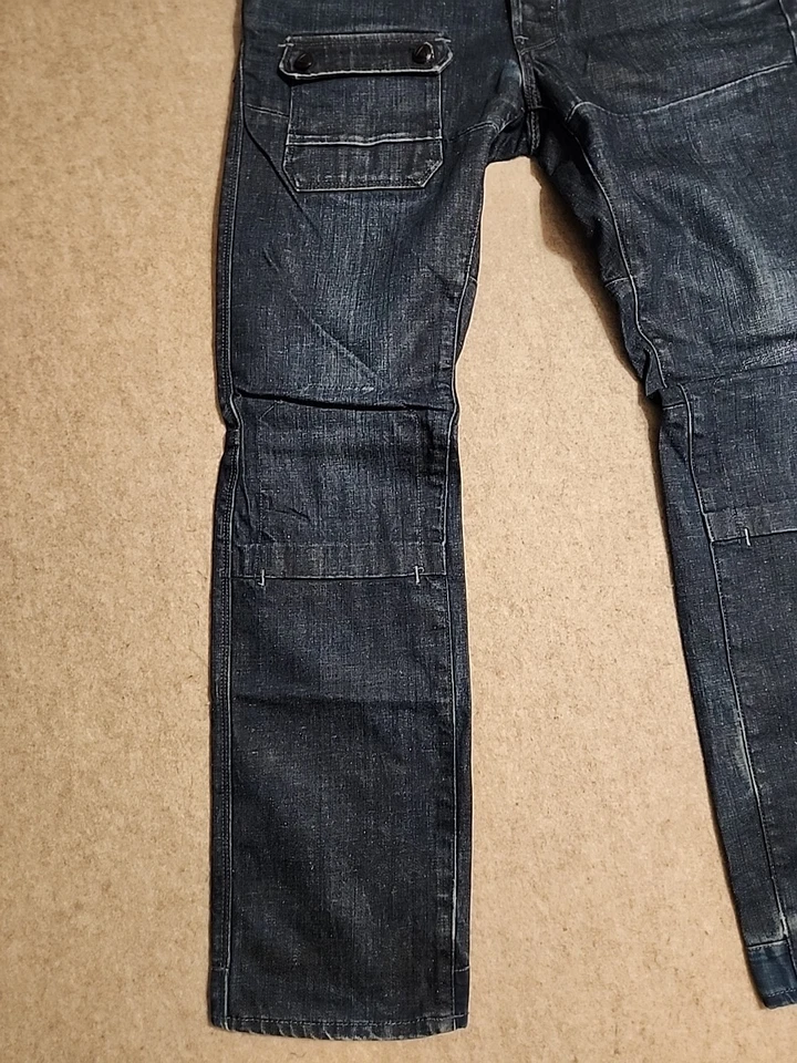 VTG G Star Raw Comic 5620 Alcatraz Tapered Buckle-Back Jeans 31x32 RARE SICK! - Image 2 of 4