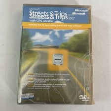 Microsoft Streets and Trips 2007 DVD Map and Travel Software w/ GPS Locator