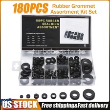 180 Pcs Rubber Grommet Assortment Kit Set Electrical Wire Cable Gasket Ring Us