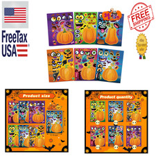 Halloween Pumpkin Stickers for Kids Make a Pumpkin Face Set 24 Pack