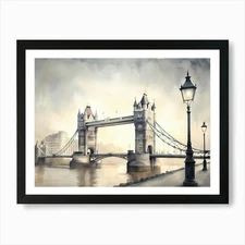 10 London England A Vintage Style I Framed Wall Art Poster Canvas Print Picture