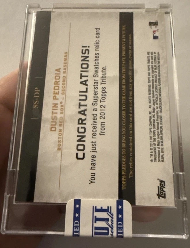 达斯汀·佩德罗亚 2012 Topps 致敬超级巨星激光表演球衣折射器 /99 罕见 — 第 3/4 张图片