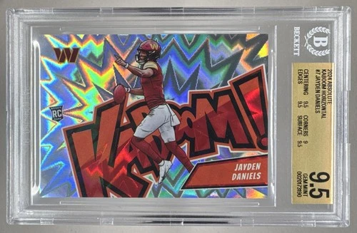 Jayden Daniels 2024 Panini Absolute #7 Kaboom Horizontal Rookie RC SSP BGS 9.5