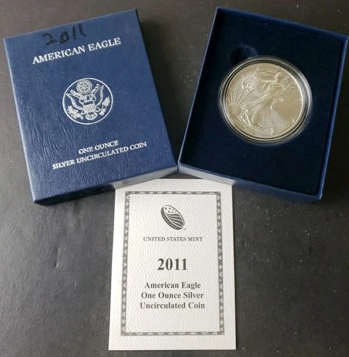 2011 W Burnished $1 American Silver Eagle Dollar