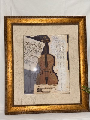 Shelley Maker Hely ''The Cello Maker'' Custom Framed Art Music Symphony NEW