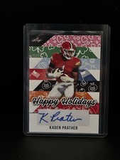 2025 Leaf Kaden Prather Happy Holidays Rookie Auto Maryland/WVU WR RC