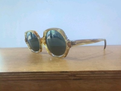 True Vintage American Optical HEX-O Sunglasses 1950s Tortoise 