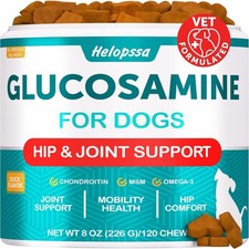 Glucosamine for Dogs Hip and Joint Supplement for Dogs 120 Mobility Chews