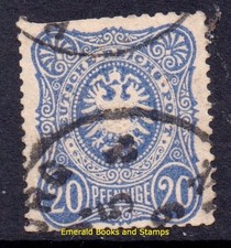 EBS German Empire 1875 - Reichsadler - Eagle - 20 Pfennig - Michel 34 - Used (u5