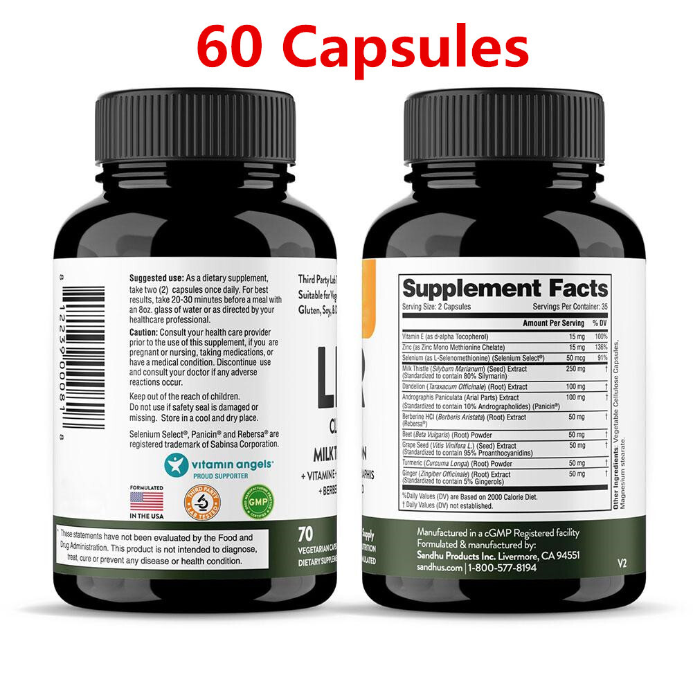 Liver Cleanse - Detox Supports Supplement, Liver Health - with Milk Thistle&