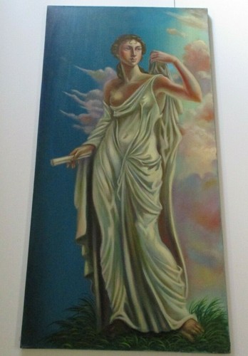 BECERRA PAINTING VINTAGE WOMAN FEMALE NUDE ANGEL ICON ICONIC PORTRAIT 1960'S  | eBay