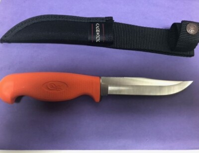 2021 CASE TESTED XX ORANGE SYNTHETIC HUNTER CLIP BLADE CASE #18503