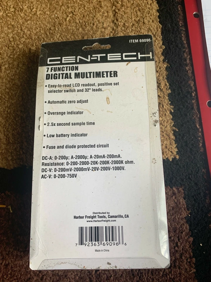 3 multímetros digitales cen-tech 7 funciones cada uno Foto 2 de 2