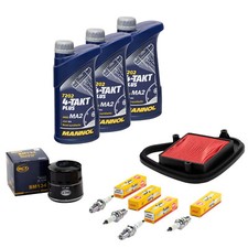 Set 3L Öl für Honda VT 600 C Shadow 88-97 Wartung Luftfilter Ölfilter Zündkerzen