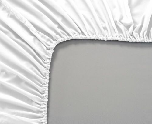 Hotel Soft Luxury 100% Bamboo Solid Deep Pocket One Fitted Bottom Sheet 600 TC - Picture 6 of 19