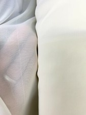 IVORY Sheer Solid Polyester Chiffon Fabric 60 in. Sold By The Yard