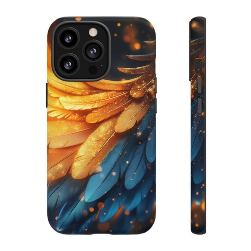 Blue Yellow Feathers Bloom Phone Case for iPhone, Samsung Galaxy, Pixel - 第 99/240 張圖片