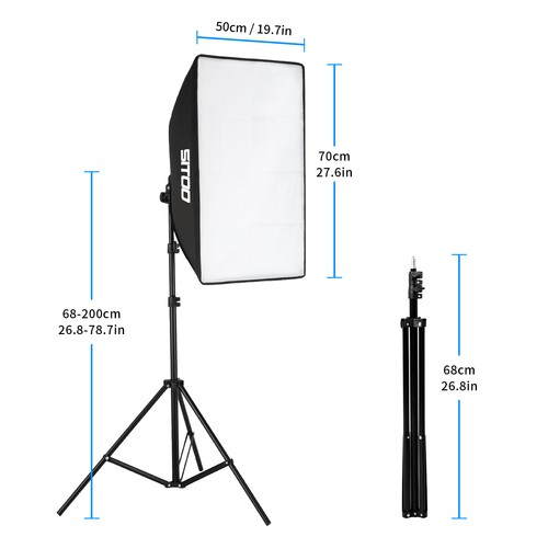 2 X 135W Softbox Lighting Kit Video Photo Soft Box Continuous Light Stand Studio - Picture 16 of 16