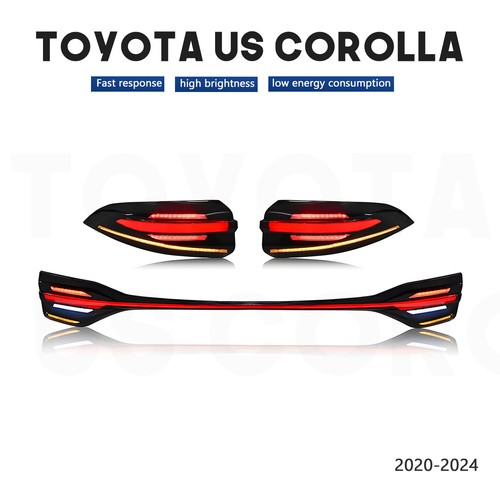 LED Smoked Tail Lights For Toyota US Corolla 2020-2021 Rear Lamps Assembly 3PCS - Picture 15 of 18
