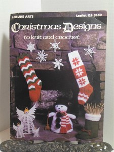 Details About Christmas Stocking Ornament Snowflakes Knit Crochet Patterns Leisure Arts 129