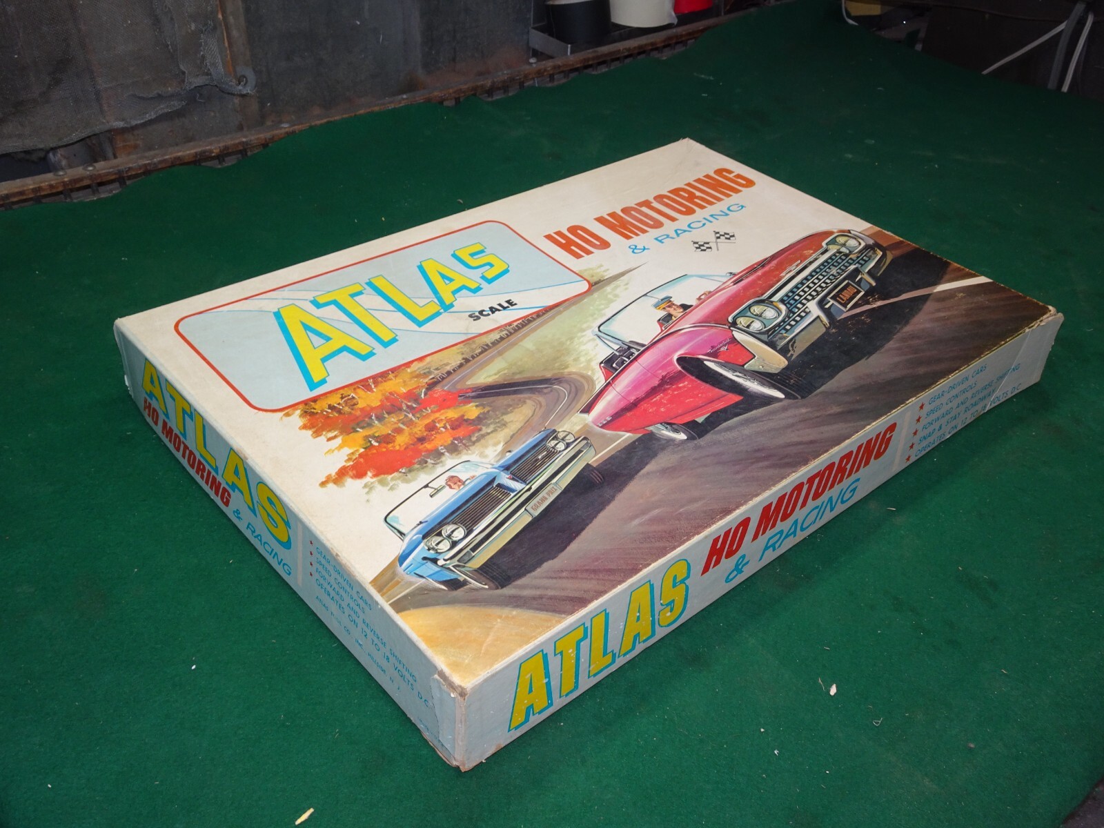 Vintage Rare 1960s ATLAS HO Scale Motoring and Racing RACE SET in Box ...