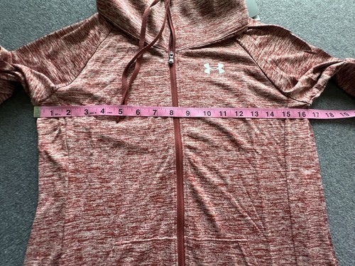 Under Armour UA Women's XS Tech Twist Heathered Full Zip Jacket Cinna Red $55! - Picture 17 of 22