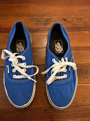 VANS Off The Wall Womens Round Toe Lace Up Blue Sneaker Shoes Size 5 (T858)