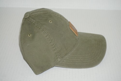 Carhartt Cotton Baseball Hat One Size Green Adjustable Strap Back Leather Label - Picture 5 of 11