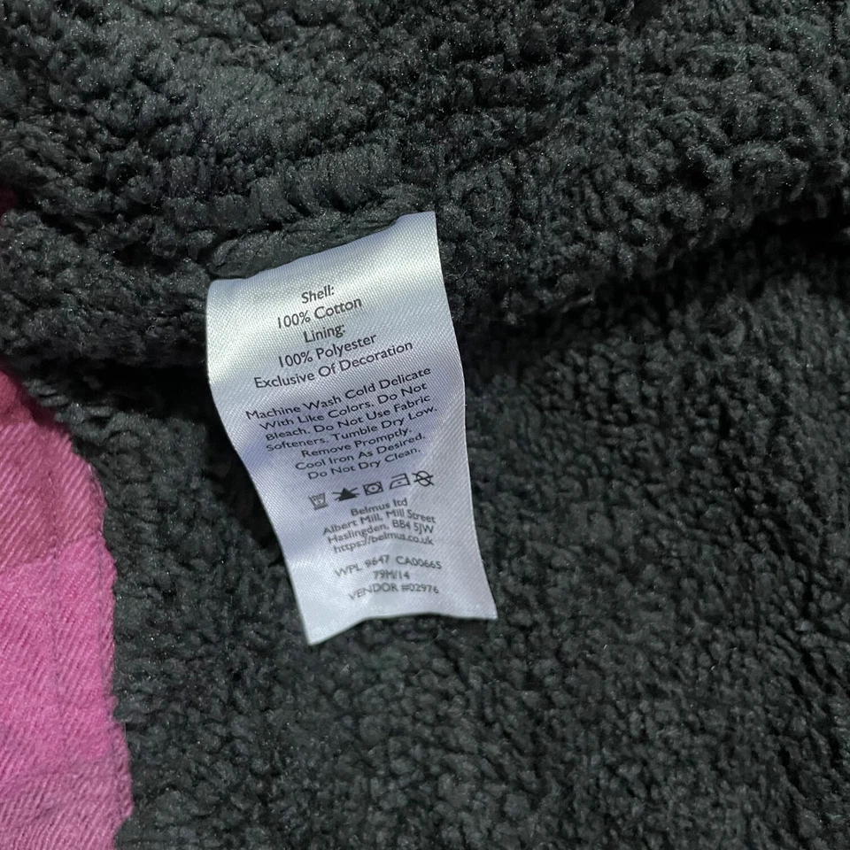 Eddie Bauer Camisa Forrada de Vellón Chaqueta Franela Cuadros Rojo Botón Delantero Mujeres Pequeña Foto 4 de 4