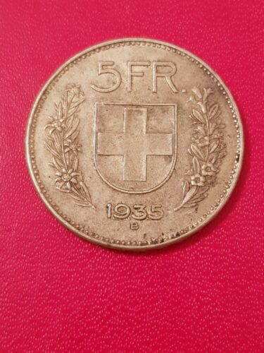 Suisse, pièce de 5 francs 1935 en ARGENT - Afbeelding 1 van 2